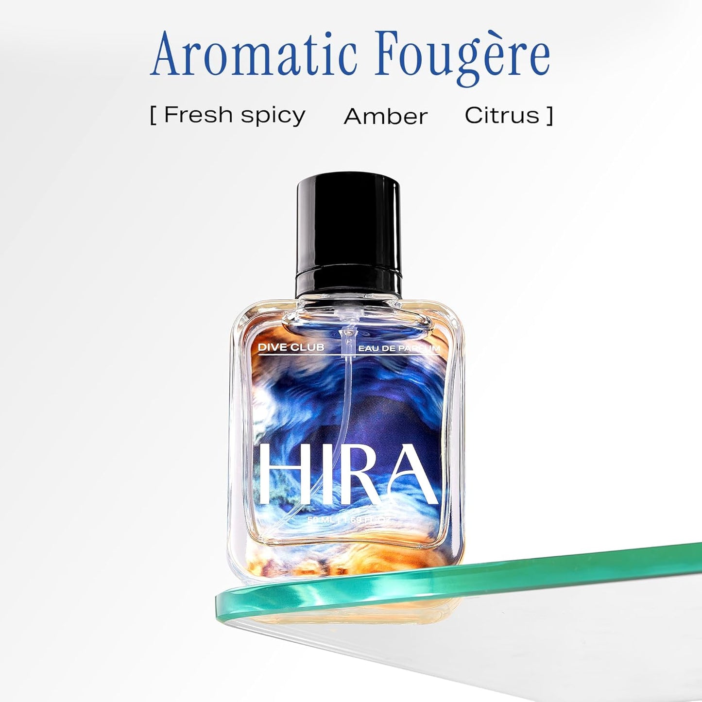 HIRA Dive Club Perfume for Men 50ml | 12 Hours Long Lasting Eau De Parfum Premium Luxury Smell | Best Men Perfume with Woody, Musky & Spicy Scent | Bold Night-Out & Date Night Fragrance | Gifts for Men, boyfriend