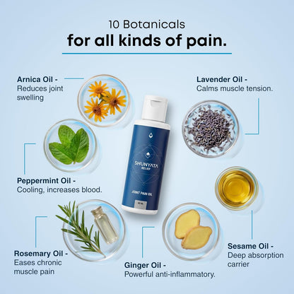 Savikalpa Shunyata Relief Oil (50ml) â€“ Daily Massage Oil for Back, Neck & Joint Discomfort | Infused with Arnica, Peppermint, Lavender, & 6 Natural Extracts | Natural Support for Stiffness & Soreness