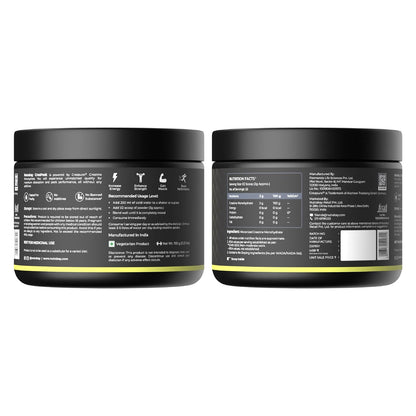 Nutrabay CreaPeak Creatine Monohydrate - 100g, Unflavoured | Powered by Creapure from AlzChem, Germany | 99.9% Pure Micronized Form for Faster Absorption