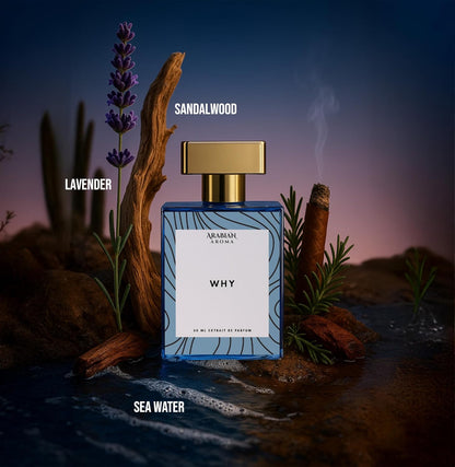Arabian Aroma WHY Extrait De Parfum for Men | Bold & Fresh Long Lasting Fragrance | Modern Masculine Scent for Daily & Special Occasions | 50ml