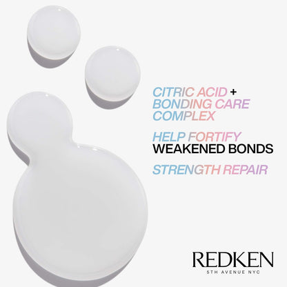 Redken Acidic Bonding Concentrate Sulphate Free Shampoo With Citric Acid, 300 ml | Professional pH Balancing Bond Repair Shampoo For Dry, Damaged, Coloured and Frizzy Hair | For Men & Women
