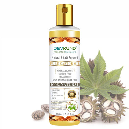 Devkund Â® Cold Pressed Castor Oil for Hair Growth, Skin Care, Moisturising Dry Skin, Nails, Eyelash - Virgin Grade - 400ml