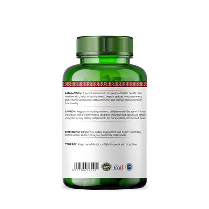 Simply Herbal Astaxanthin 4mg Super Antioxidant, Supplement tablet Promote Healthy Skin & Muscle Health Also Support Heart Function & Immunity (60 Veg Tablets)