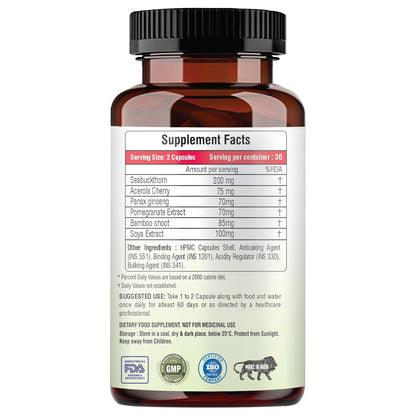 Plant Based Collagen- Anti-Aging Supplements For Women,Natural,Youthful Glow,Wrinkle-Free Skin,Promotes Skin Regeneration,Improves Skin Elasticity,Silica&Hyaluronic Acid-60 Capsules