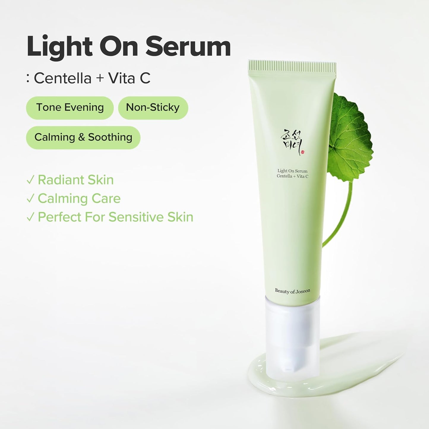 [Beauty of Joseon] Light On Serum Vitamin C + Centella (30ml) | Dark Spot & Fine Line Correcting Serum, Hydrating Moisturizer, Korean Skin Care for Men and Women