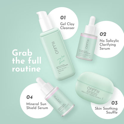 Orimii No Salicylic Face Serum For Acne Prone Skin | With Chamomile & Ceramides | Lightweight Anti Acne Clarifying Serum WITHOUT Salicylic Acid | Fragrance Free, Pregnancy Safe (30ml)