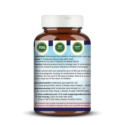 NicoShield | Herbal solution to Help Quit Smoking Naturally | Helps Reduce Craving To Smoke | Ayurvedic Herbal Supplement | 60 Veg Capsules (Pack of 1)