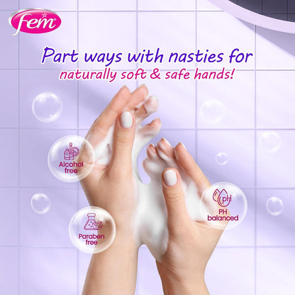 DABUR Fem Fruity Squash Soft & Safe Handwash - 1500Ml | Germ Protection | Enriched With Goodness Of Coconut Milk & Vitamin E | Long Lasting Fragrance