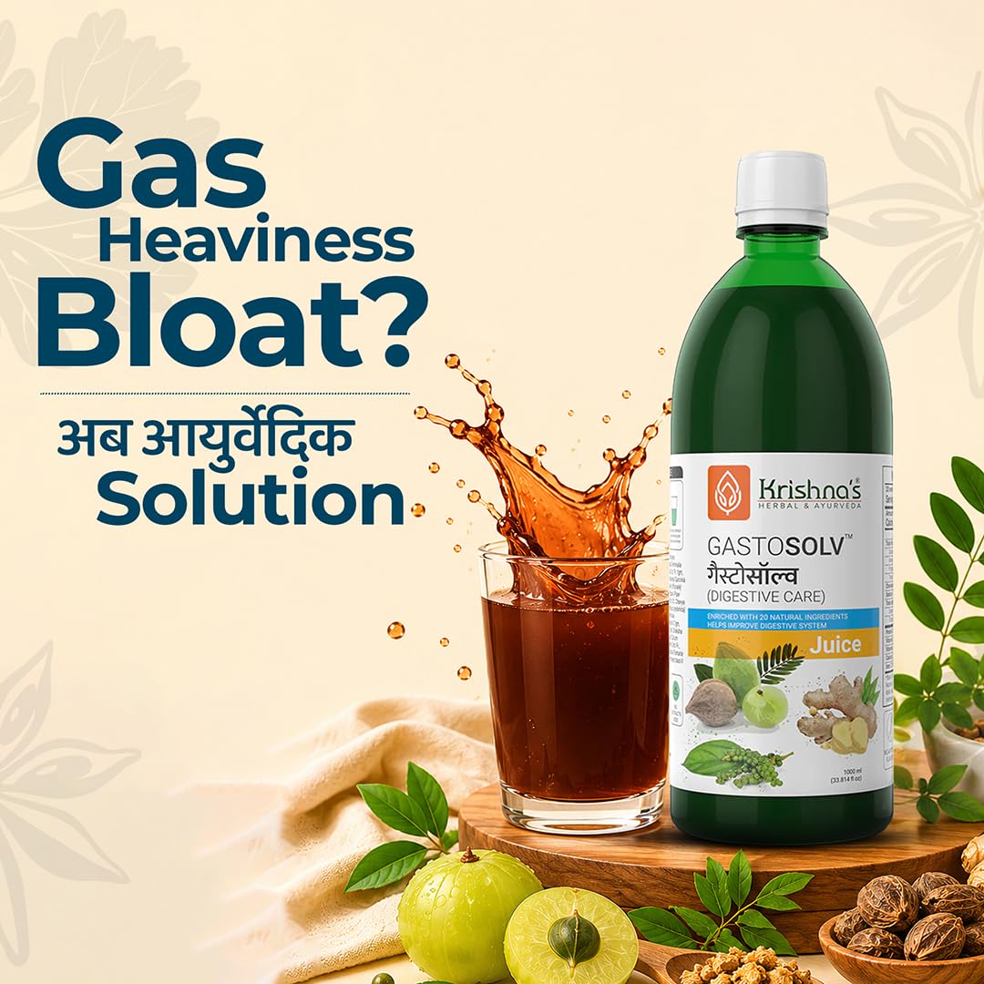 Krishnaâ€™s Gastosolv Juice 1000 ml | Ayurvedic Digestive Tonic | Helps Relieve Acidity, Gas & Bloating | Natural Gut Health Support