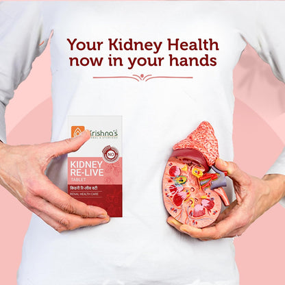 Krishna's Kidney-Re Live Tablets â€“ Advanced Kidney & Urinary Health Support Formula, 60 Tablets (Pack of 1)