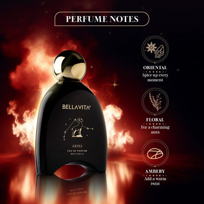 BELLAVITA Zodiac Collection Aries | Long Lasting Perfume for Man and Woman | EDP 100ml | Oud, Floral and Musk Premium Unisex Fragrance for Men and Women