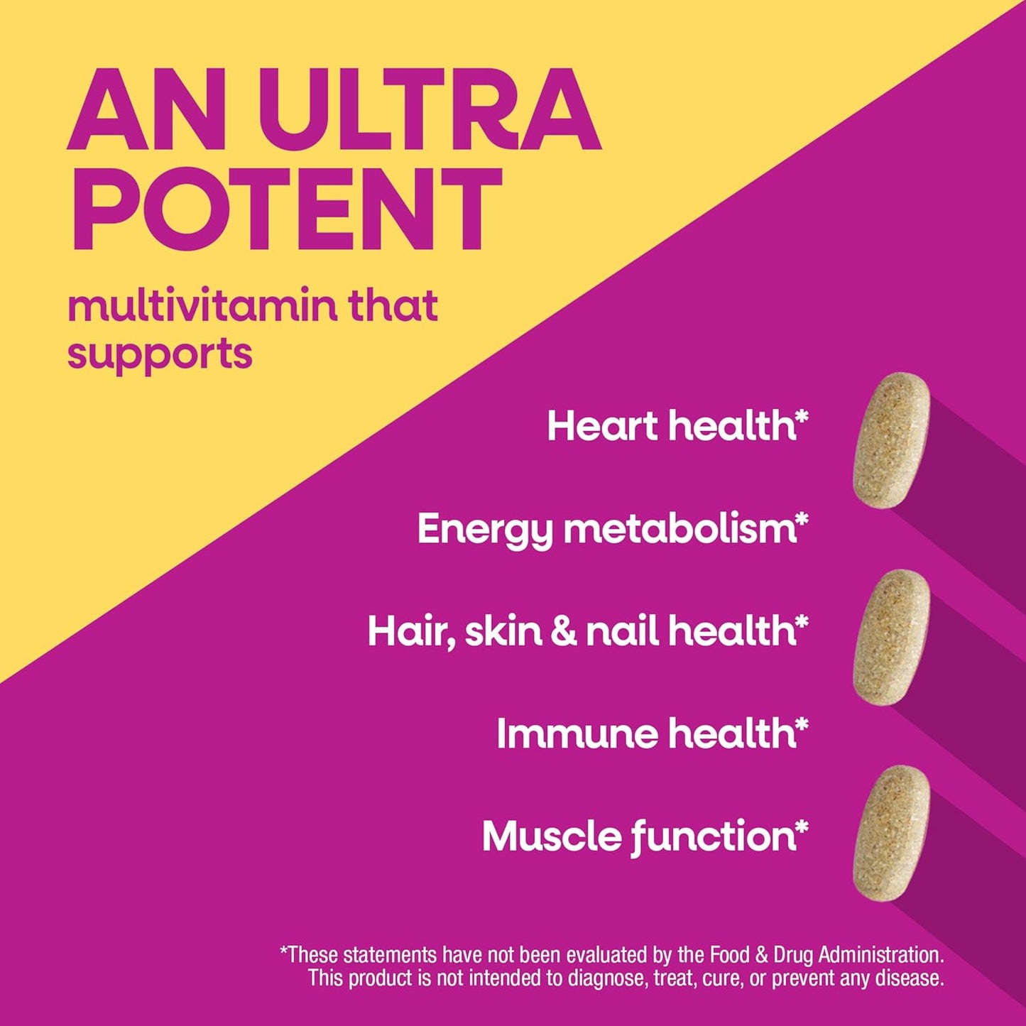 Nature's Way Alive! Ultra Multivitamin for Women, Complete Daily Women's Vitamins, High Potency Formula, Promotes Energy Metabolism and Muscle Function*, Vitamin A, C, D, Methylated B12, 150 Tablets
