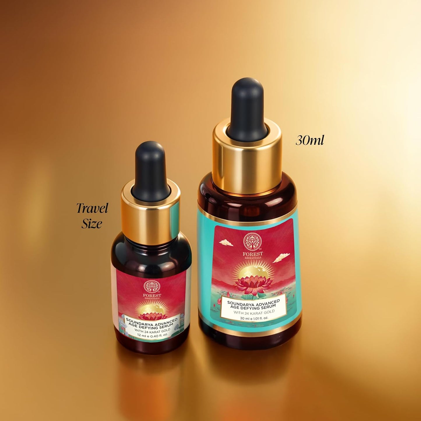 Forest Essentials Soundarya Anti Ageing Serum with 24K Gold | Ayurvedic Face Serum for Clarity, Pigmentation, Firming & Toning the Skin | With Pure Gold & Herbal Extracts