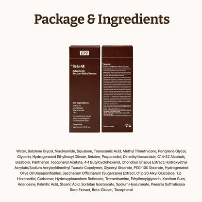 Dr.Reju-All Advanced Retino-Mela Serum â€“ HPR Retinol Serum for Face â€“ Anti-Aging, Pore Minimizer, Next-Gen Korean Skin care â€“ Gentle & Beginner-Friendly â€“ Niacinamide 10% (30 ml)