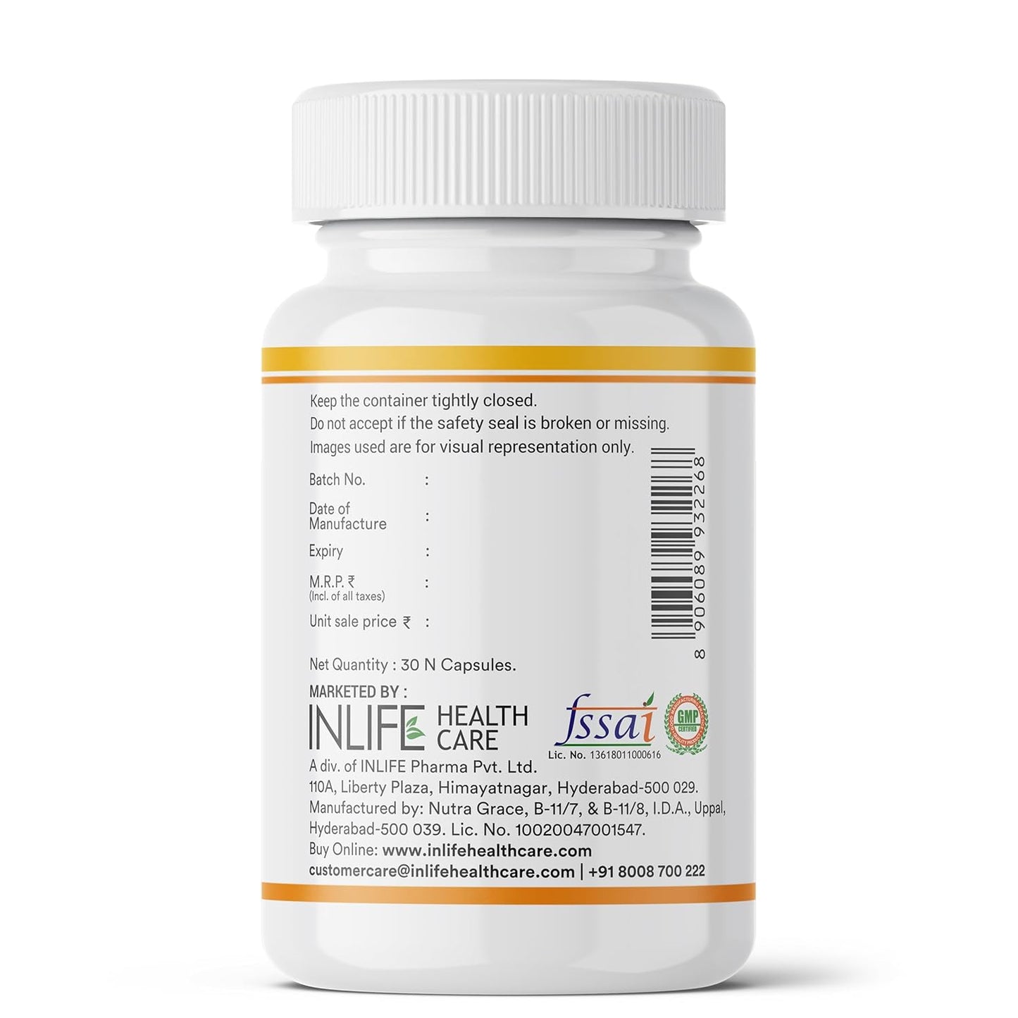 INLIFE Plant Based Natural Vitamin E Oil Capsules for Face and Hair|Sunflower, Olive & Aloe Vera Oils |Skin Health and immunity support Supplement for Women & Menâ€“30 Vegetarian Capsules (Pack of 1)