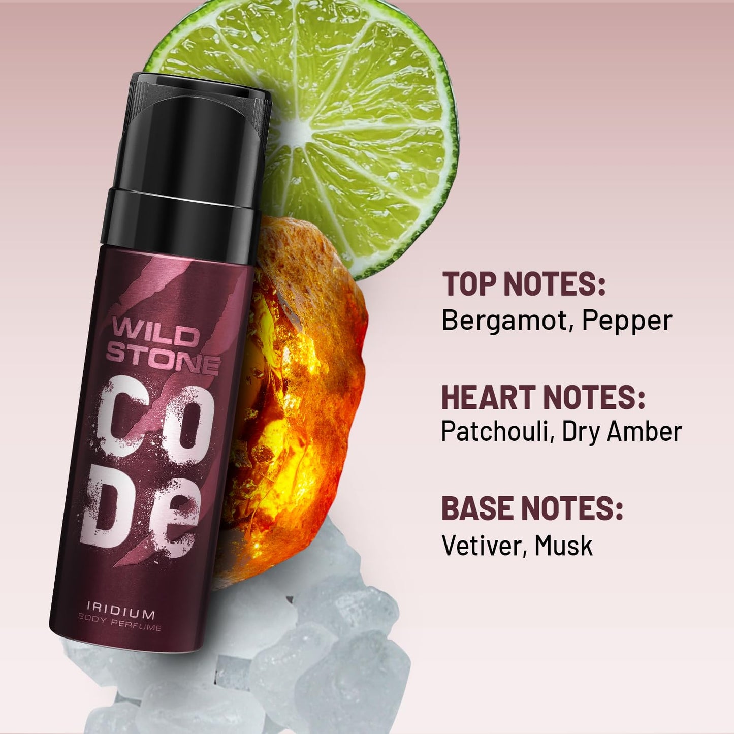 Wild Stone CODE Iridium Body Perfume for Men, 150ml | No Gas Deodorant | Long Lasting Body Spray