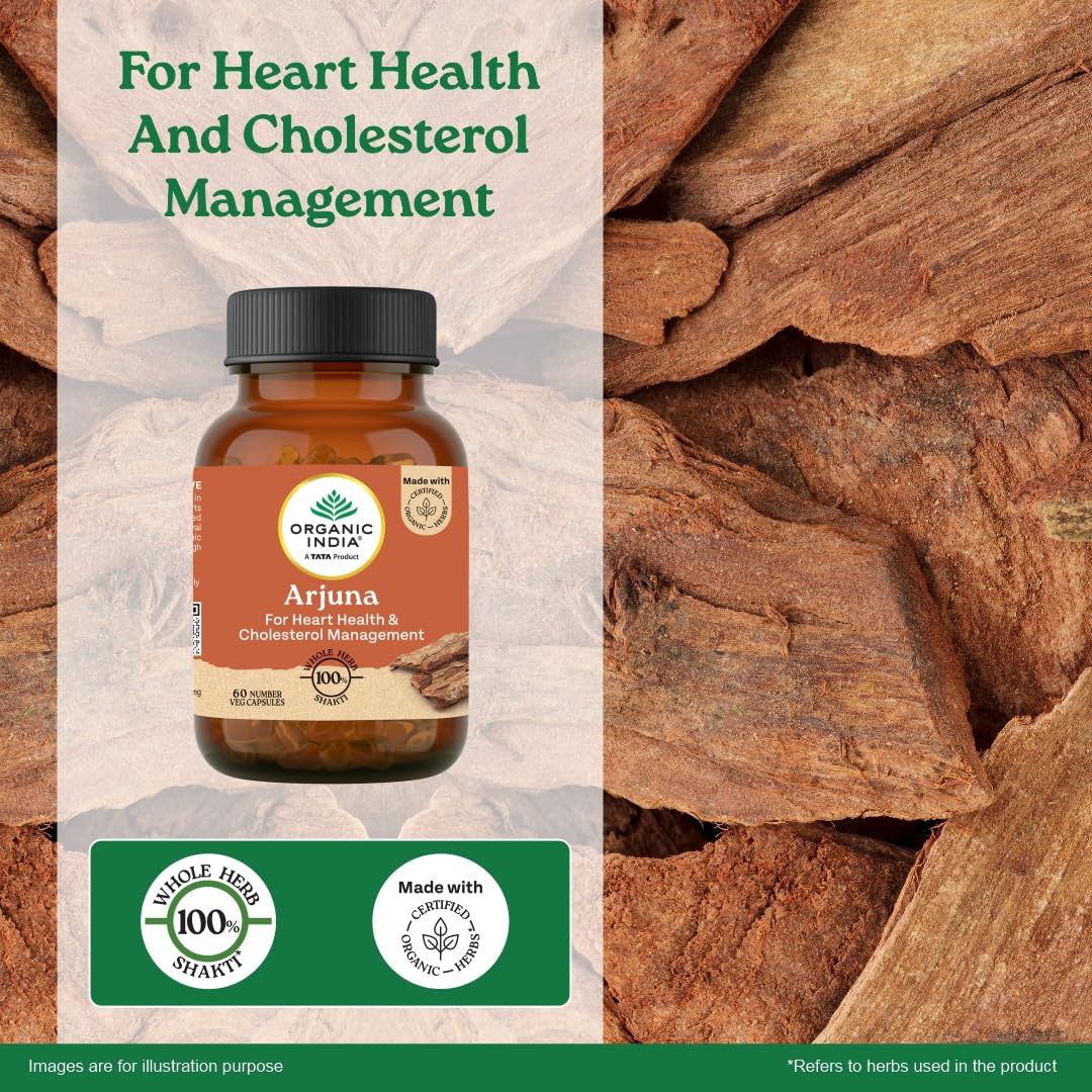 A TATA Product - Organic India Arjuna - 60 Veg Capsules