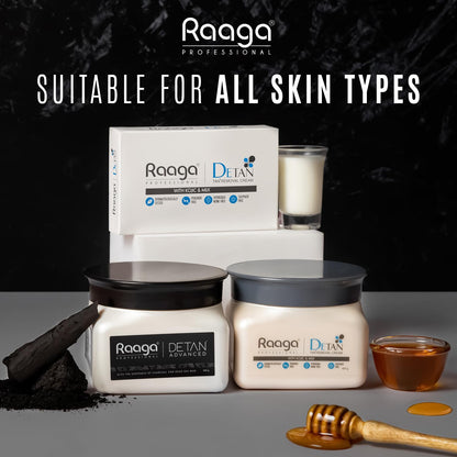 Raaga Professional Detan Advanced Cream, Suitable for All Type of Skin (Black, 500 g)