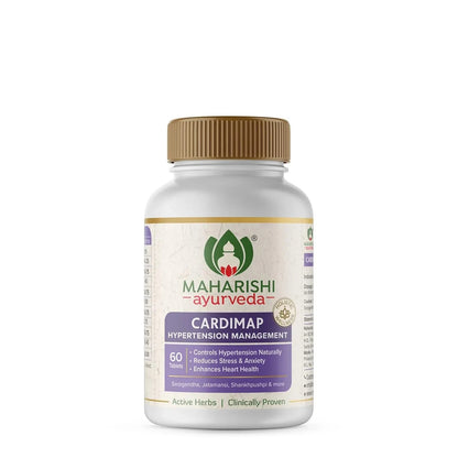 Maharishi Ayurveda Cardimap | Helps Normalises Blood Pressure Naturally | Unique Formulation | Synergy of 5 Herbs | 30 days Pack (60 Tablets)