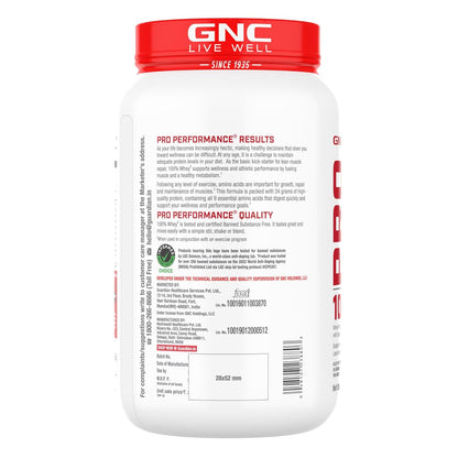 GNC Pro Performance 100% Whey Protein Powder | Boosts Strength & Endurance | Builds Lean Muscles | Fastens Muscle Recovery | Formulated In USA | 24g Protein | 5.5g BCAA | Chocolate Fudge | 2 lbs
