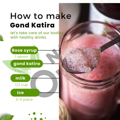 Namo Organics - Gond Katira Pure - 400 Gm (Edible Gum) - Almond Gum Badam Pisin