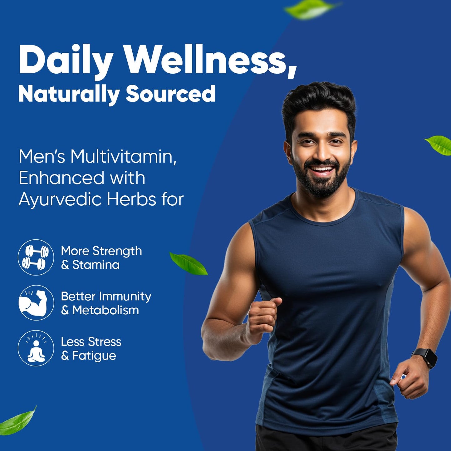 Dr. Vaidyaâ€™s Menâ€™s Multivitamin Tablet | Natural Multivitamin for Men Enriched with Ayurvedic Herbs | Goodness of Vitamin C tablets, Vitamin D, Calcium, Vitamin D3, and Magnesium Supplement | 60 Tablets