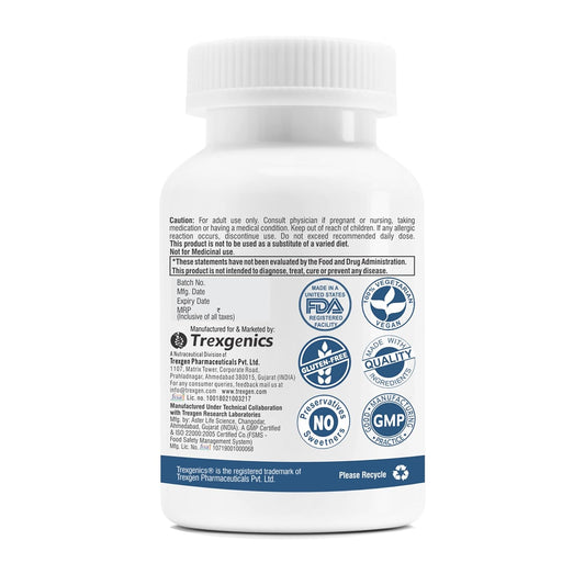 Trexgenics EyePro AREDS-2 Advanced Eye Protection formula with Researched Eye Ingredients Lutein,Zeaxanthin, Zinc, Copper & Bilberry(60 Veg. Capsules)