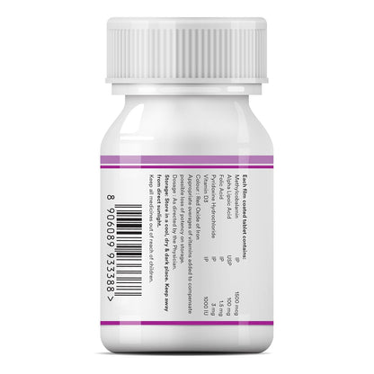 INLIFE Vitamin B12 (Methylcobalamin) 1500mcg Supplement with ALA, Folic Acid, Vitamin D3 | Nerve and Brain Health for Men & Women â€“ 60 Tablets(Pack Of 1, 60)