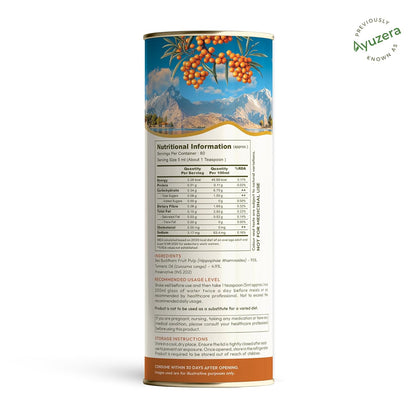 Wellwith (Ayuzera) Sea Buckthorn with Turmeric Curcumin Oil â€“ 300ml (Pack of 1) |Pulp Juice for Joint Health, Immunity & Skin | Omega 3 6 7 9 & Antioxidants