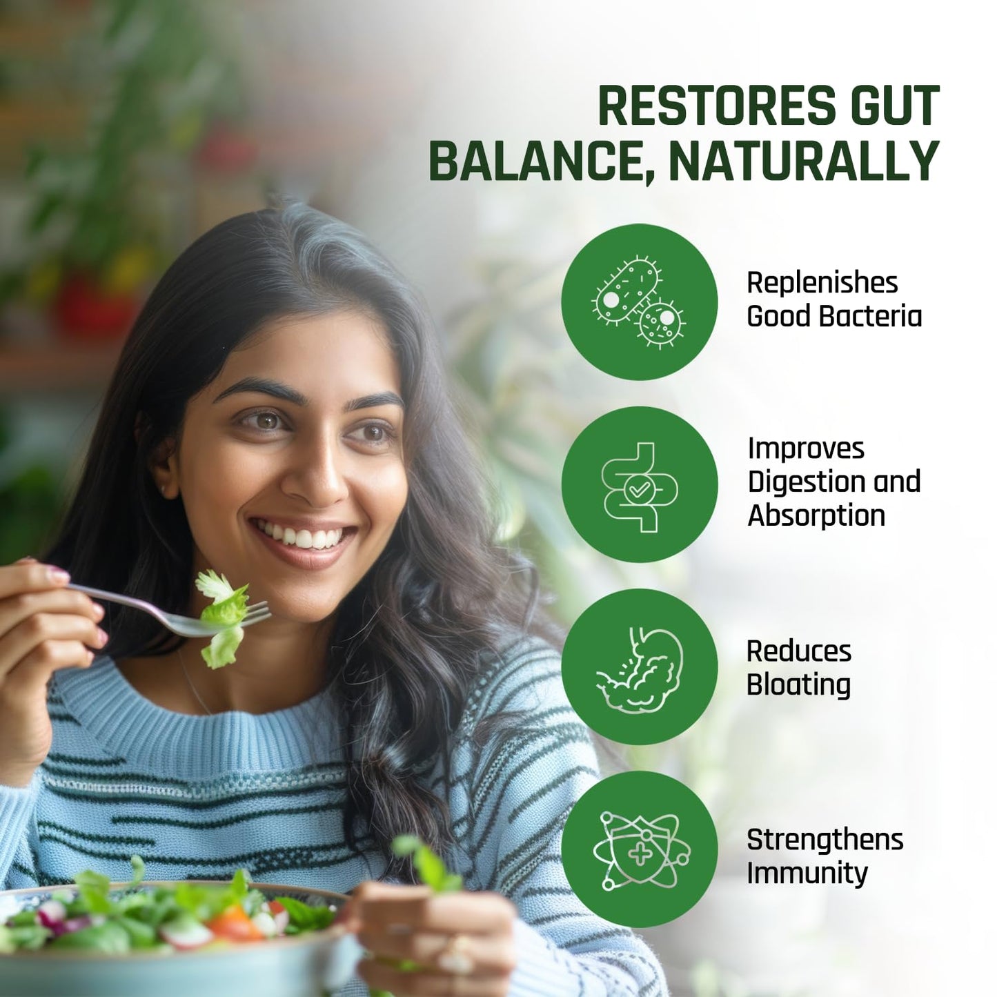 NATURALTEIN Advanced Probiotics & Prebiotics â€“ 50 Billion CFU | 60 Veg Capsules | Supports Gut Flora Balance, Digestion, Immunity & Nutrient Absorption | 9 Strain Probiotic Formula