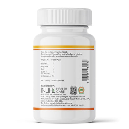 INLIFE Curcumin Capsules with Turmeric Oil | 71% Turmerones & 95% Curcuminoids | Supercritical COâ‚‚ Extracted Oil Supplement | Immune Support & Joint Health â€“ 60 Liquid Filled Vegetarian Capsules