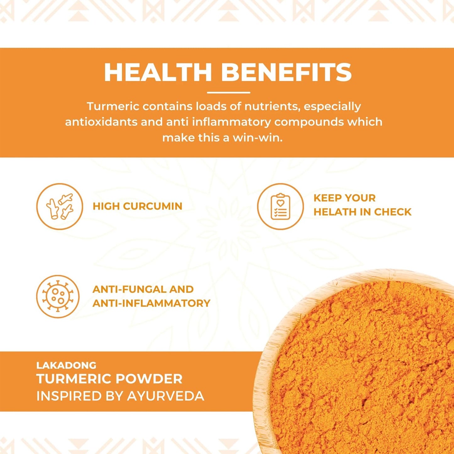 Namo Organics - Lakadong Turmeric Powder 500g From Meghalaya, Organic Haldi Powder, High Curcumin Turmeric Powder