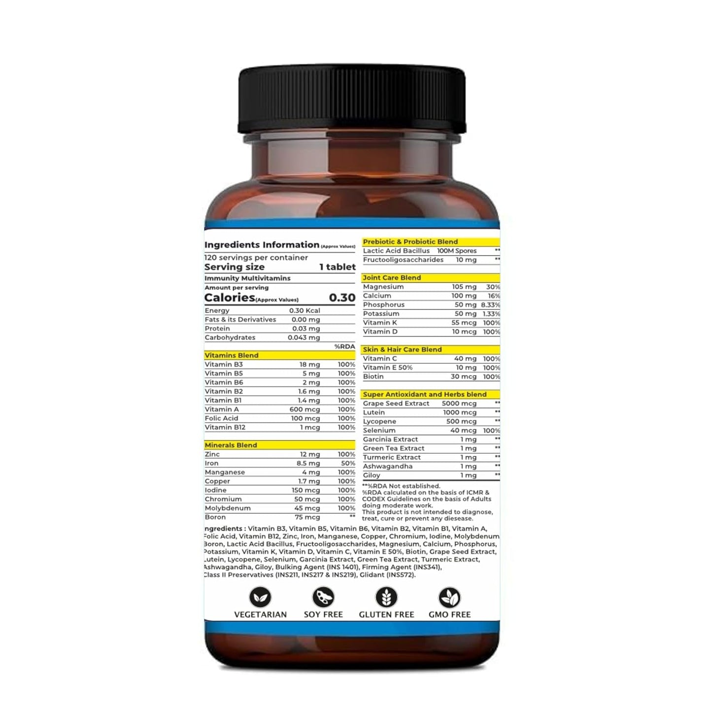 Simply Earth Nutrition Combo: 120 Magnesium Complex Tablets + 120 Multivitamin Tablets - Complete Blend of Vitamins, Minerals & Probiotics for Bone & Heart Health