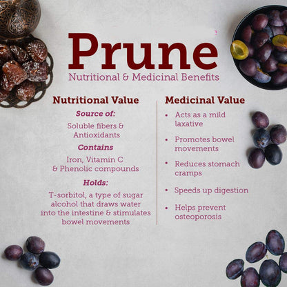 Namo Organics - Pitted Dried Prunes Without added Sugar - 250 gm - Unsweetened Dry Fruits (No Preservatives & Additives)