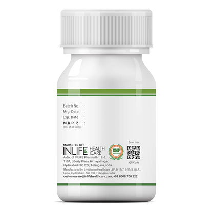 INLIFE Tulsi (Tulasi) Extract Capsules | Holy Basil | Pure Herbal Supplement | Natural Respiratory Wellness, 500mg â€“ 60 Vegetarian Capsules (Pack of 1, 60)