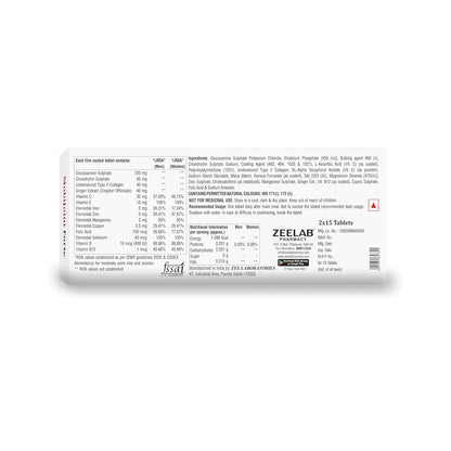 Zeelab Mobijoint Forte (15 Tablets Strip) | Collagen Type 2 Glucosamine Chondroitin