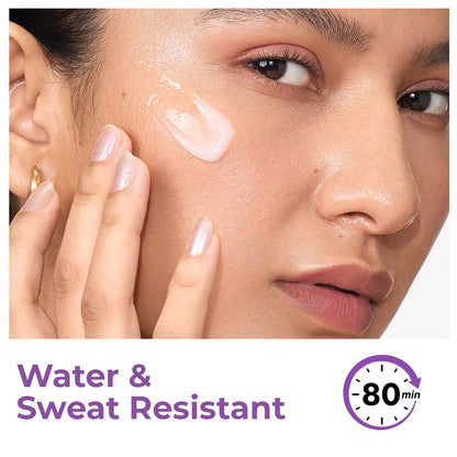 Conscious ChemistÂ® Sunscreen SPF 50 PA++++ In-Vivo Tested | 50g | Sunscreen for Oily Skin, Gel Sunscreen, Niacinamide with Black Berry Extract, Hybrid Lightweight, All Skin Types - Berry Bright