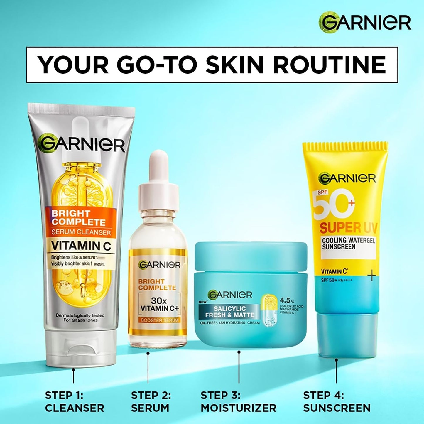 Garnier Fresh & Matte Salicylic Acid Sorbet Moisturizer Cream, Salicylic Acid + Niacinamide + Vitamin C, 9x Lighter Sorbet Cream, For Hydration & Oil Control, Suitable for Oily to Normal & Combination Skin, 90g