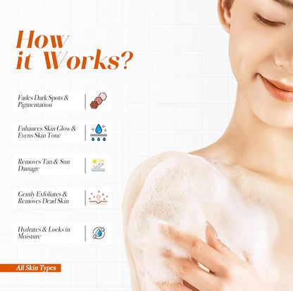 Glutalight Papaya Soap | Glutathione & Papaya Extract | Body Tan Removal Soap | Fades Pigmentation & Dark Spots | Exfoliate Dead Skin Cells | Bathing Soap for Face & Body | Soap For Bath - Pack of 1