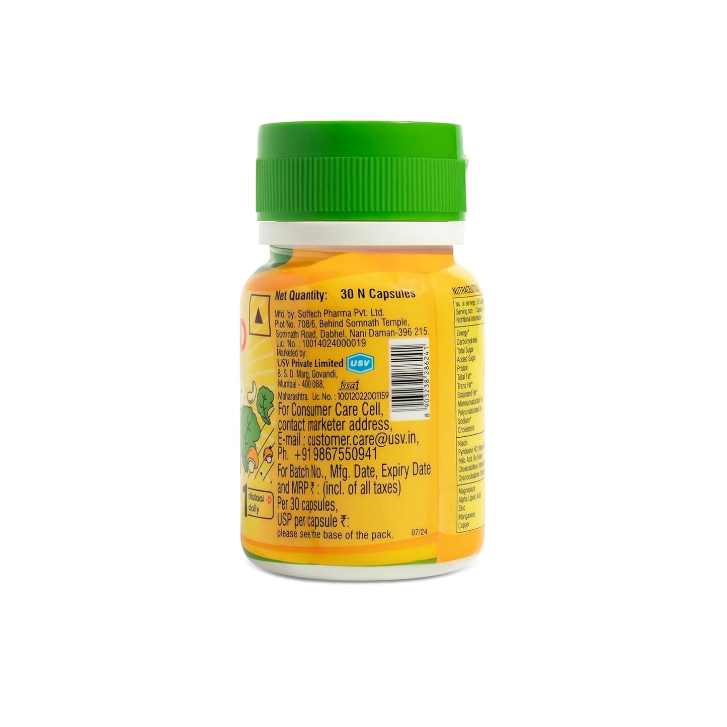 D Multivitamin with added vit. D & ALA | Sustained Energy I Strong Bones I Immunity I Heart Health | Health, Fitness & Wellness Supplement | 30 Capsules | For Men and Women