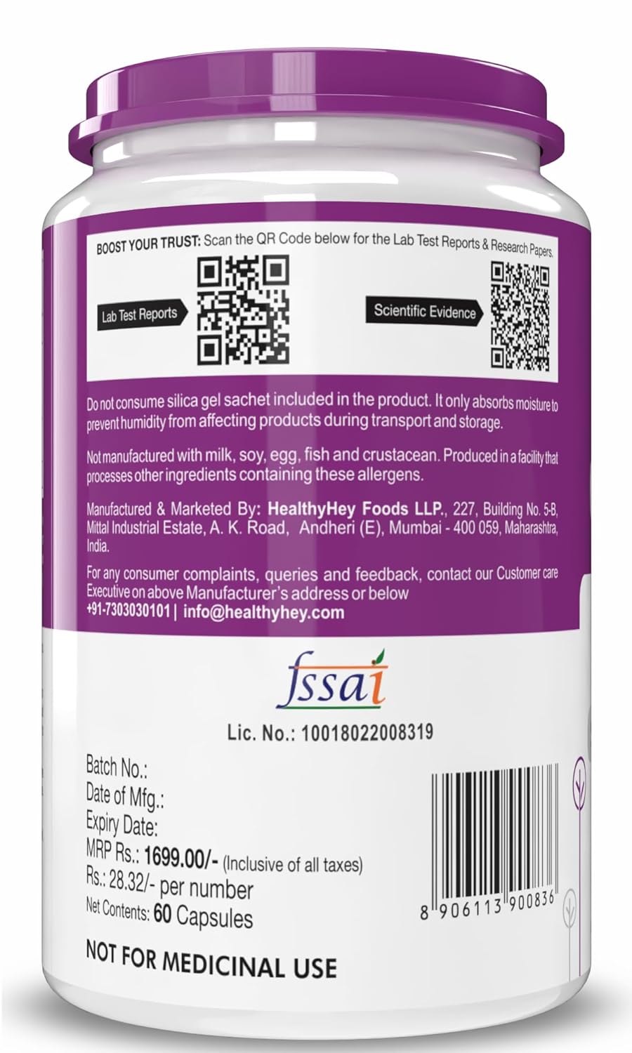 HealthyHey Nutrition Reduced Glutathione with Milk Thistle - Support Skin Lightening & Liver Health - Produced in Japan - 60 Veg Capsules