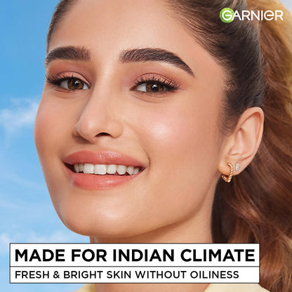 Garnier Fresh & Bright Vitamin C Sorbet Moisturizer, 4.5% Vit C + Hyaluronic Acid + Niacinamide + BHA, 9x Lighter Sorbet Texture, For Hydration & Dark Spot Reduction, Suitable for Oily to Normal & Combination Skin, 90g