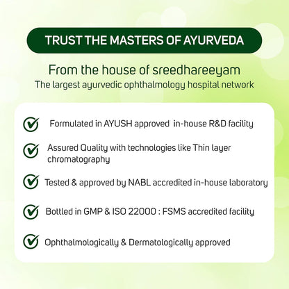 Sreedhareeyam Ayurveda Sunetra Senior Herbal Eyedrops (Above 60 years Age)'