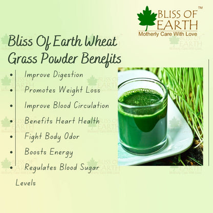 Bliss of Earth Wheatgrass Powder Organic, Super Food Dietary Supplement 250 gm
