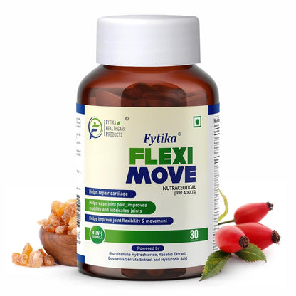 Fytika Flexi Move - 30 Tablets | Joint Support Supplement, Glucosamine, Rosehip, Boswellia Serrata, Supports Bone, Joint, Cartilage Health, For Men, Women