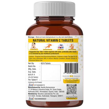 THE BODY RESERVE Vitamin C Tablets with Amla Extract, Zinc & Ginger | 60 Tablets | Daily Dietary Supplement