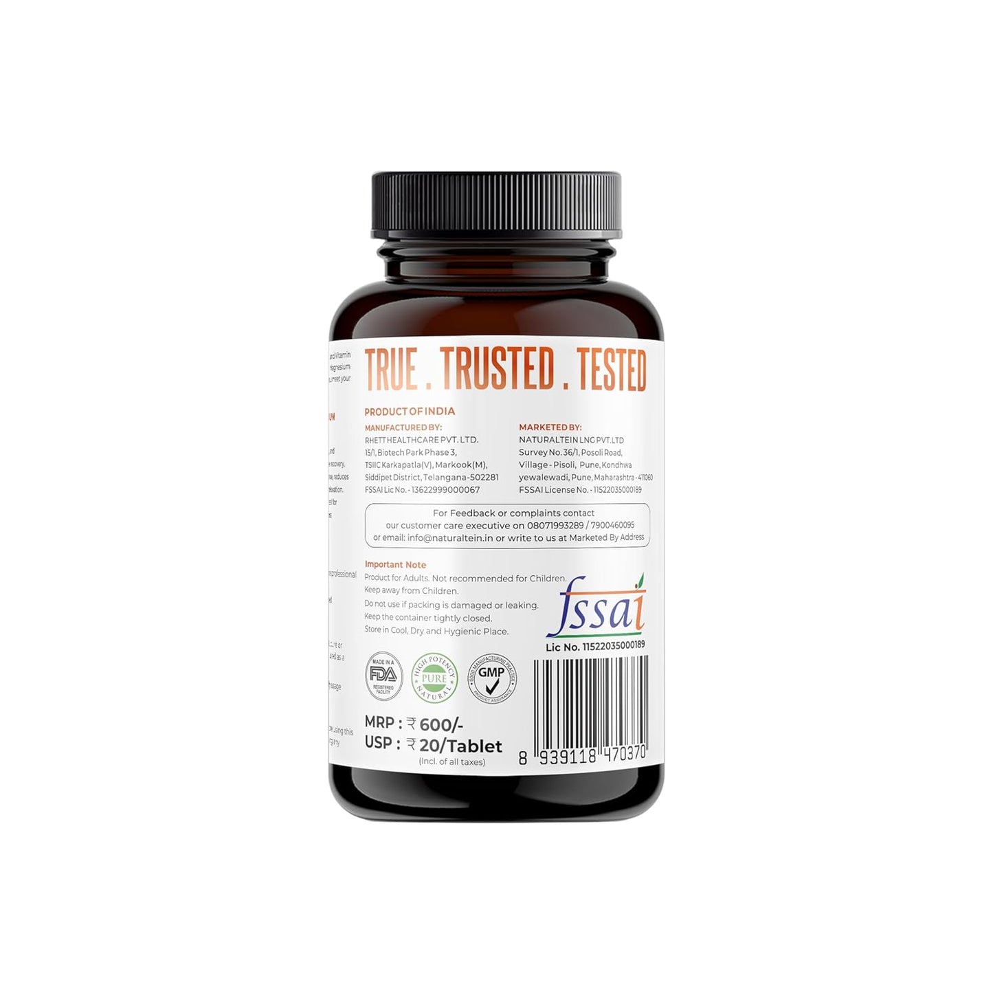 NATURALTEIN ZMA Tablets â€“ Zinc Magnesium Vitamin B6 Supplement | 30 Veg Tablets | Sports Recovery & Daily Performance | Muscle Strength, Better Sleep & Faster Recovery