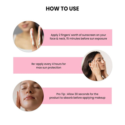 ThriveCo Water-based Sunscreen | Broad Spectrum & Spf 50 Pa++++ | UV A & UV B Protection | With Dewy Finish | Sweat-resistant, Non-sticky & Highly Absorbant | For All Skin Types, Men & Women | 30ml