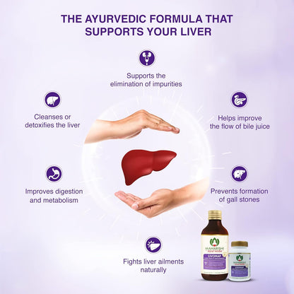 Maharishi Ayurveda Liver Care and Liver Support Supplement tonic | Livomap Syrup Protects and Rejuvenates the Liver Function | Clinically Tested | 200mL