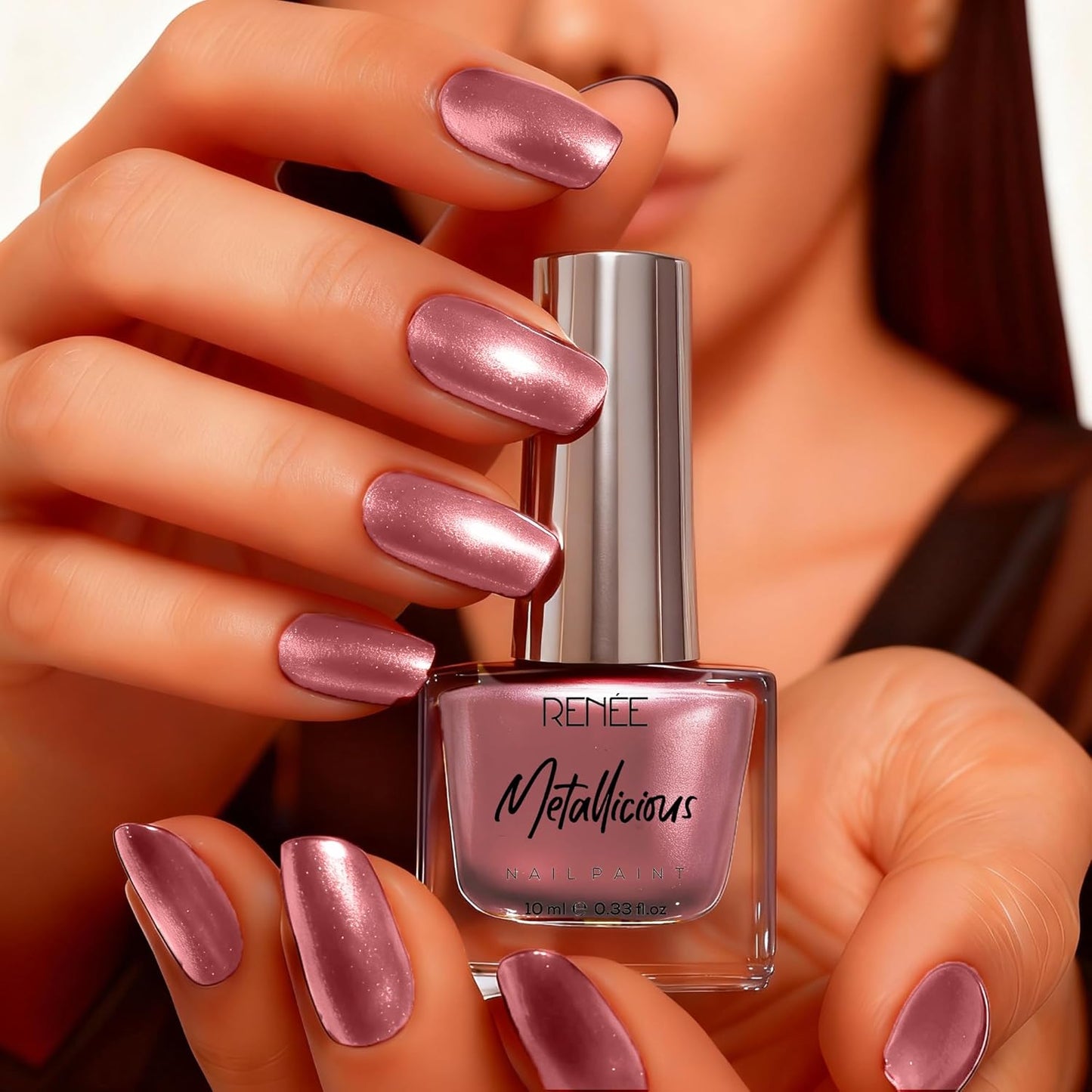 RENEE Metallicious Nail Paint- Orchid Spell, Quick Drying, Metallic Finish, Long Lasting, Chip resisting Formula with High Shine & Full Coverage, Acetone & Paraben Free, 10 Ml